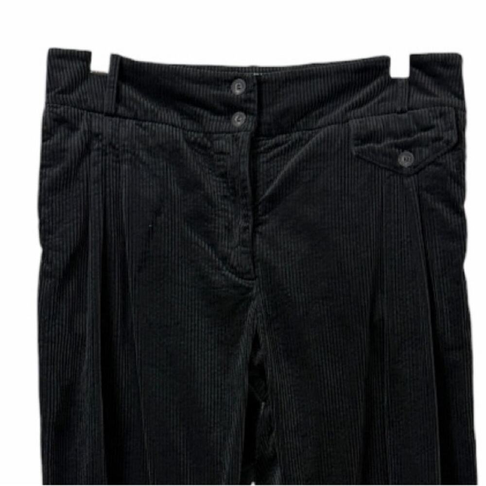 BRORA Black Corduroy Bombacho Pleated Slouchy Tapered Ankle Pants Women’s Size 4 - Picture 5 of 12